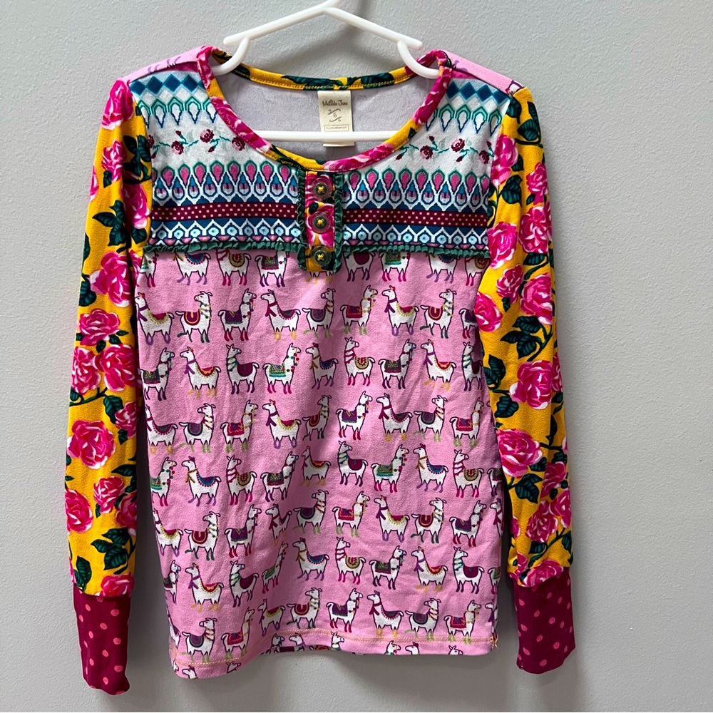 Matilda Jane No Probllama Pajama Top girls 6